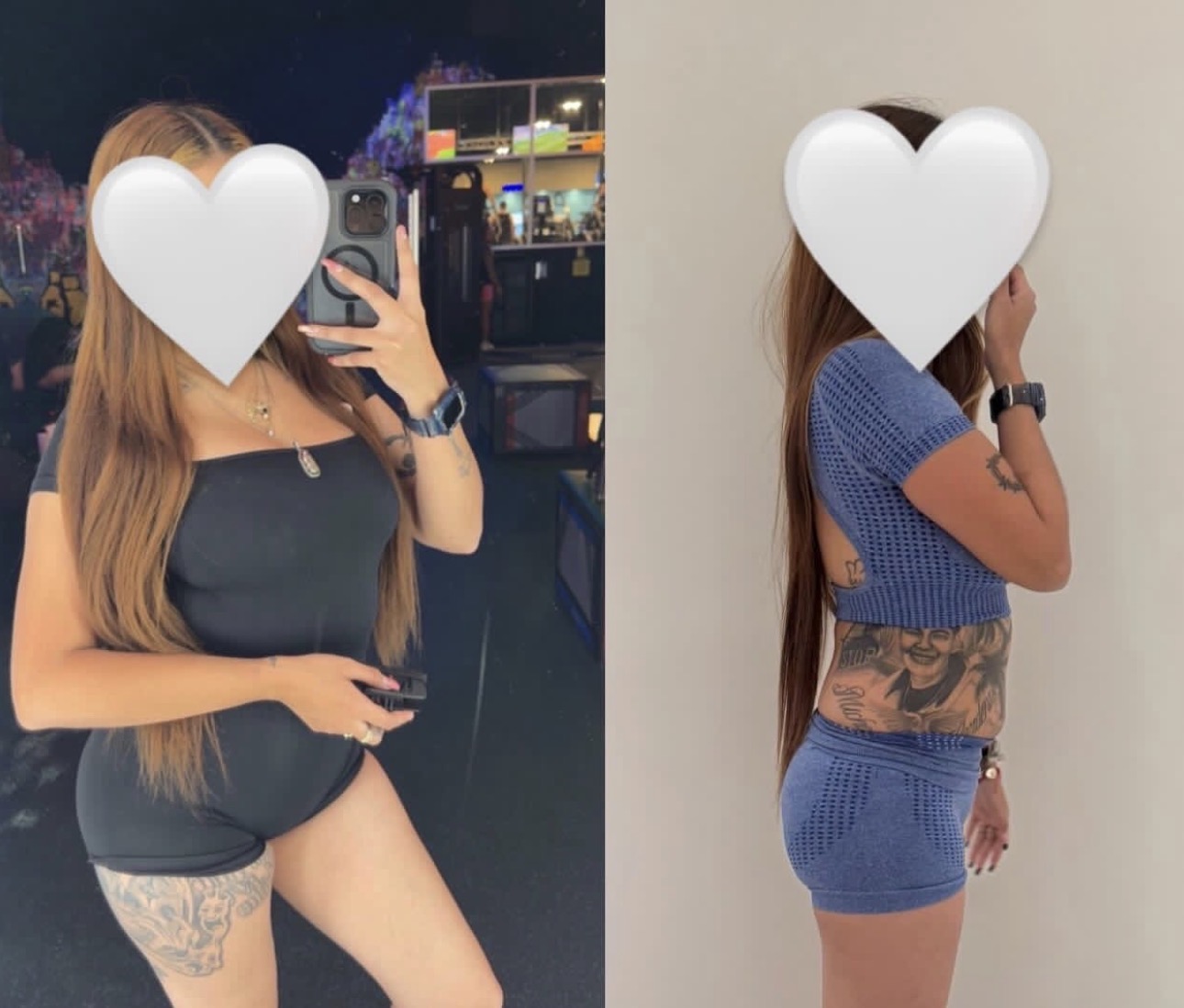 Client full body before and after transformation