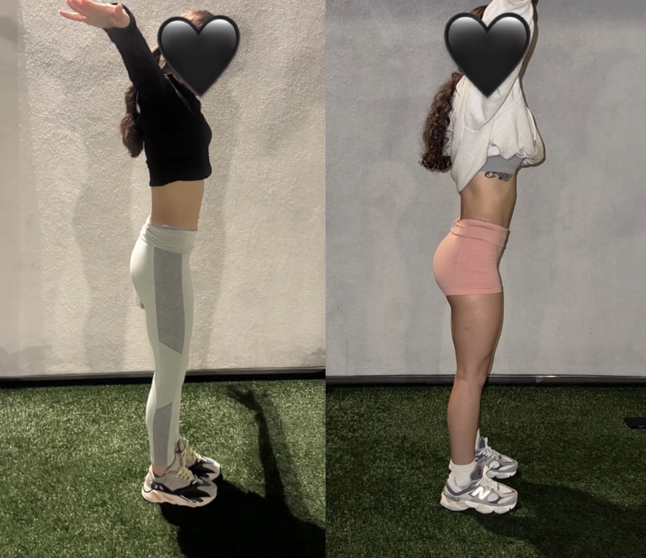 Client side profile before and after transformation